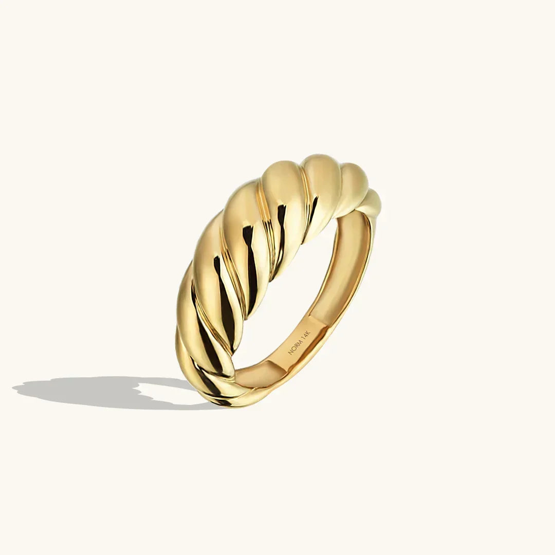 Mathilde Gold Croissant Ring