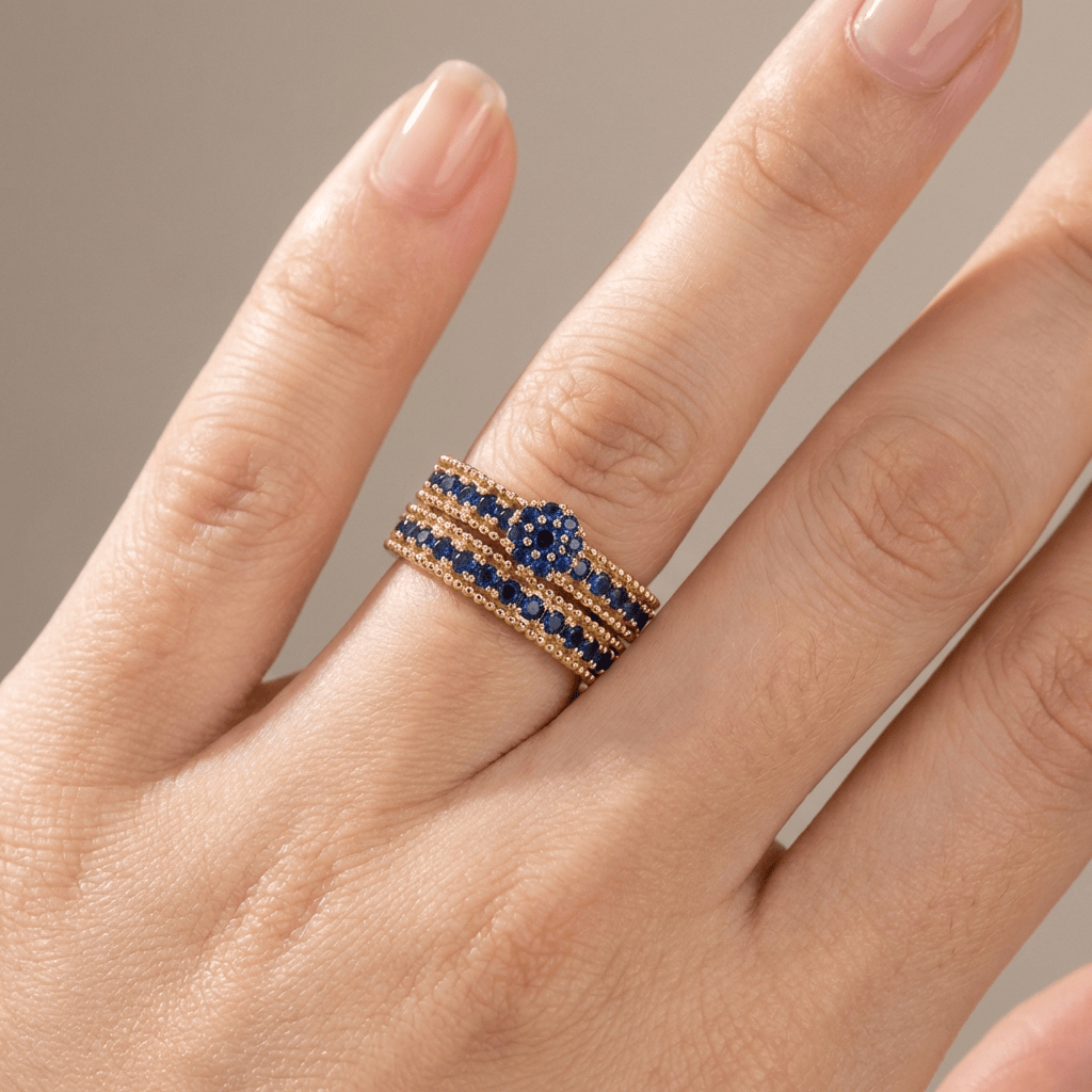 Isadora Gold Sapphire Set