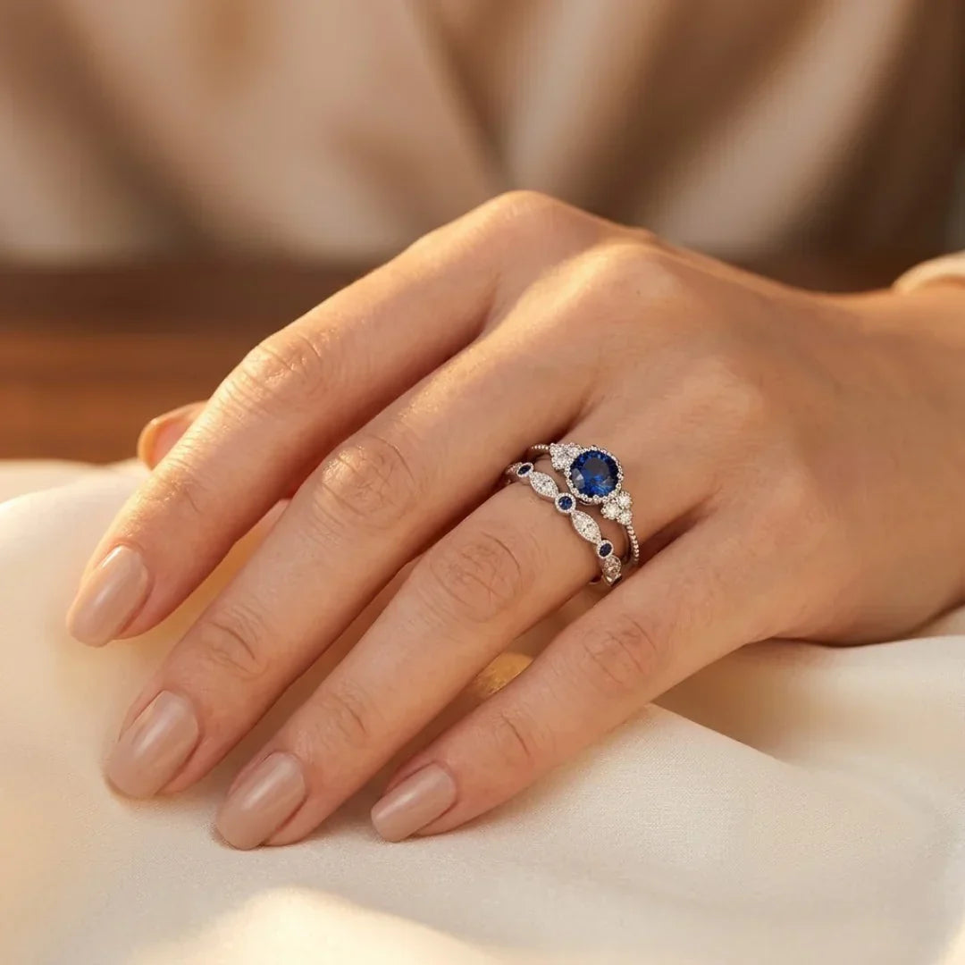 Aurelia White Gold Sapphire Ring