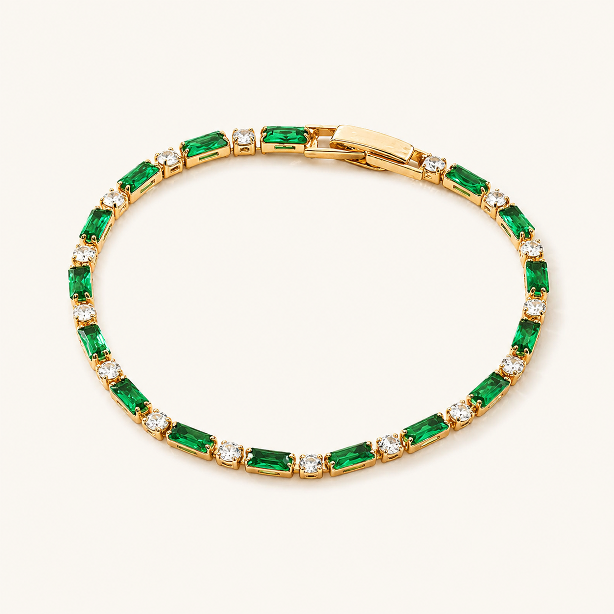 Greer Gold Emerald Bracelet