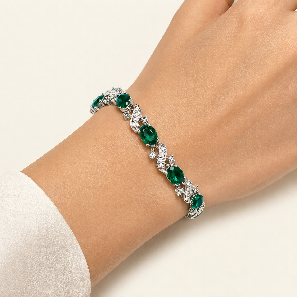 Larissa White Gold Bracelet