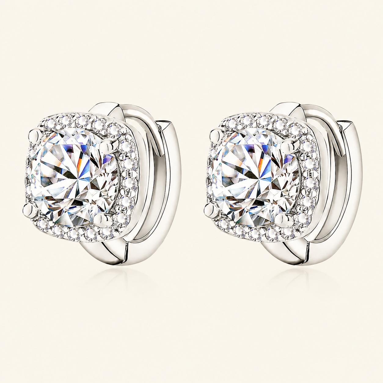 Nadine White Gold Earrings