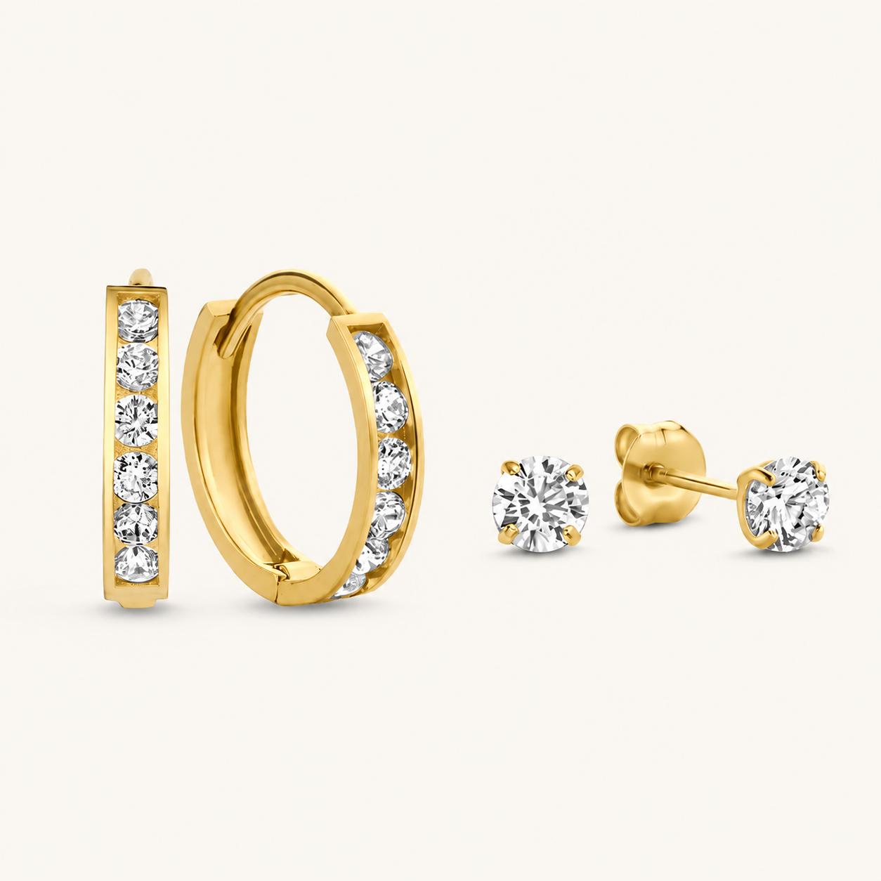 Dara Gold Earrings Set