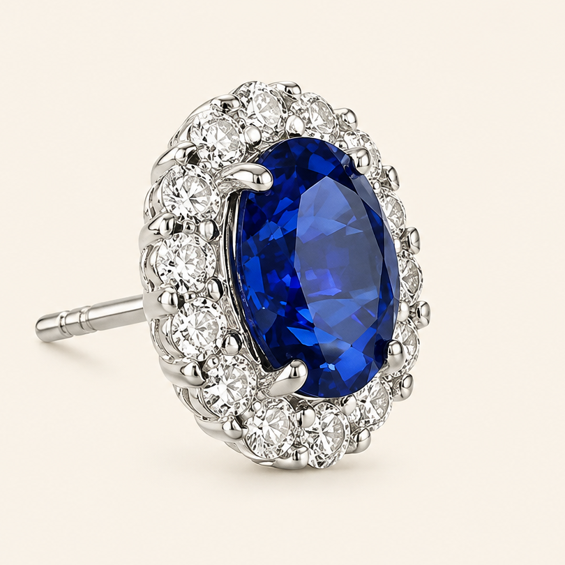 Lisette White Gold Sapphire Earrings