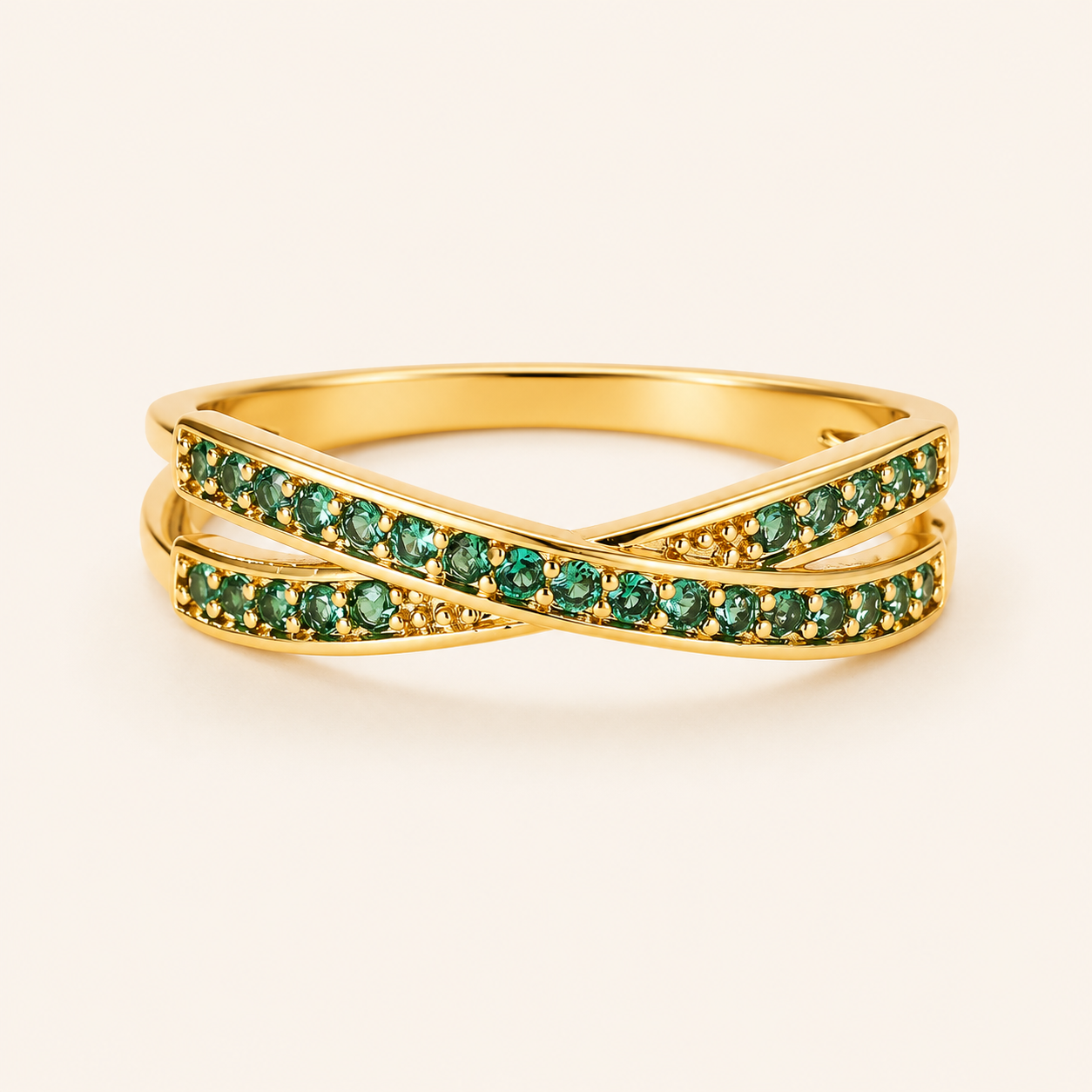 Leonie Gold Emerald Ring