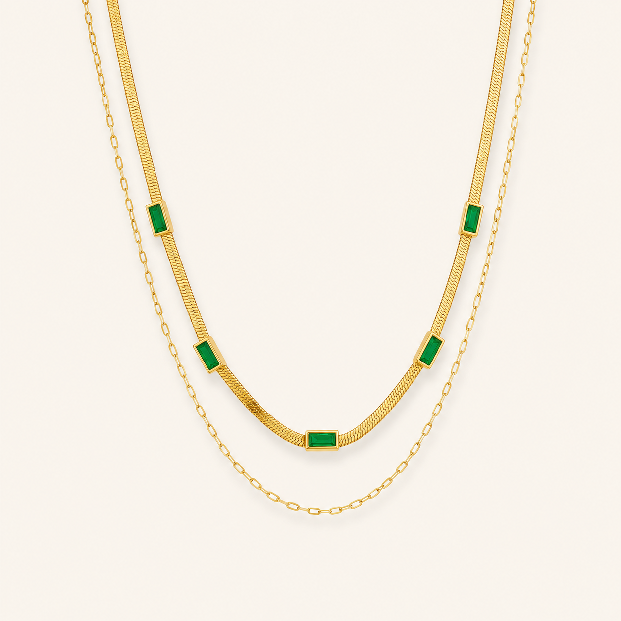 Lana Gold Emerald Necklace