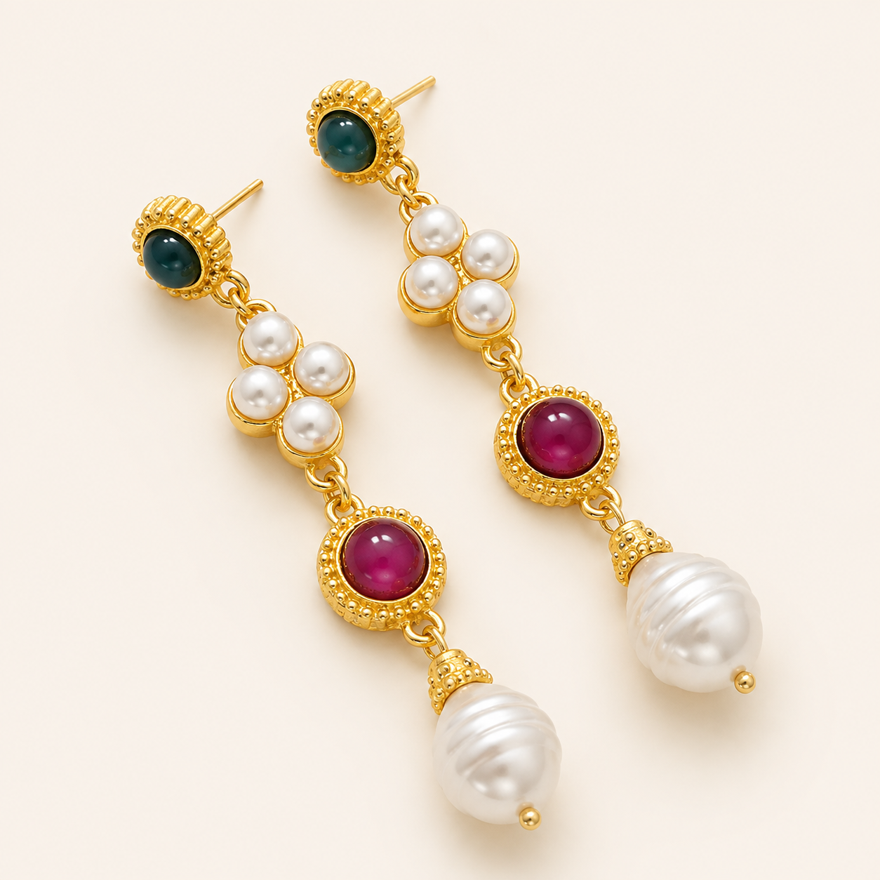Juliana Gold Pearl Earrings