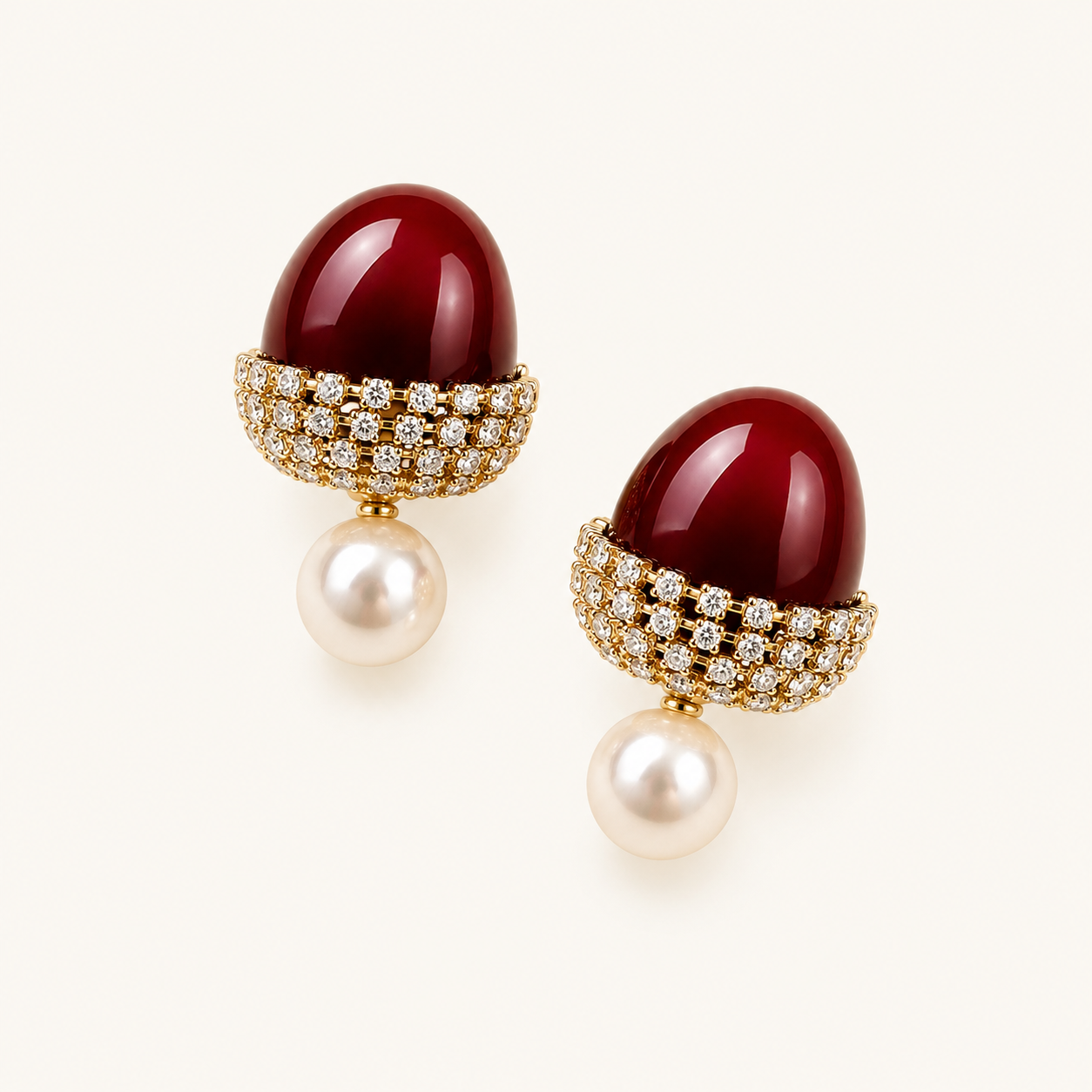Ilse Gold Pearl Earrings
