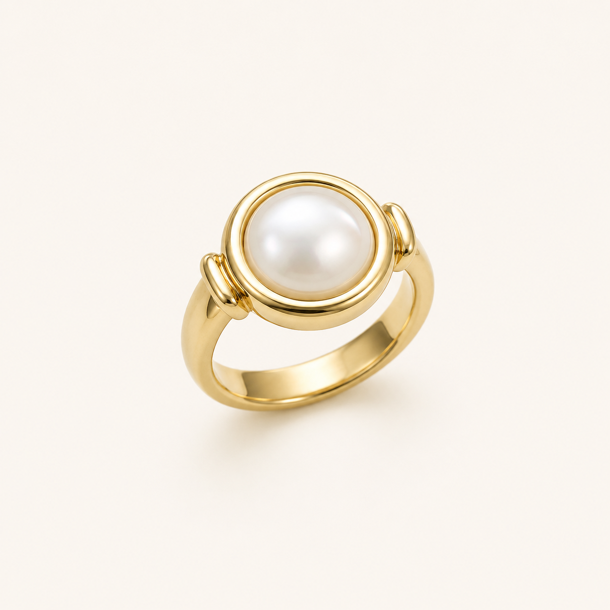 Hermione Gold Pearl Ring
