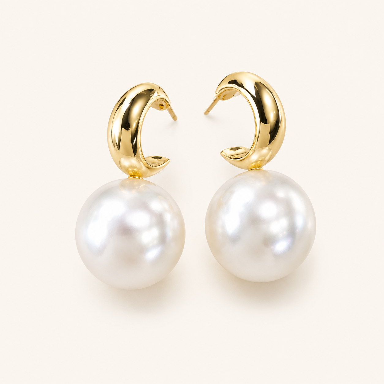 Harlow Gold Pearl Earrings