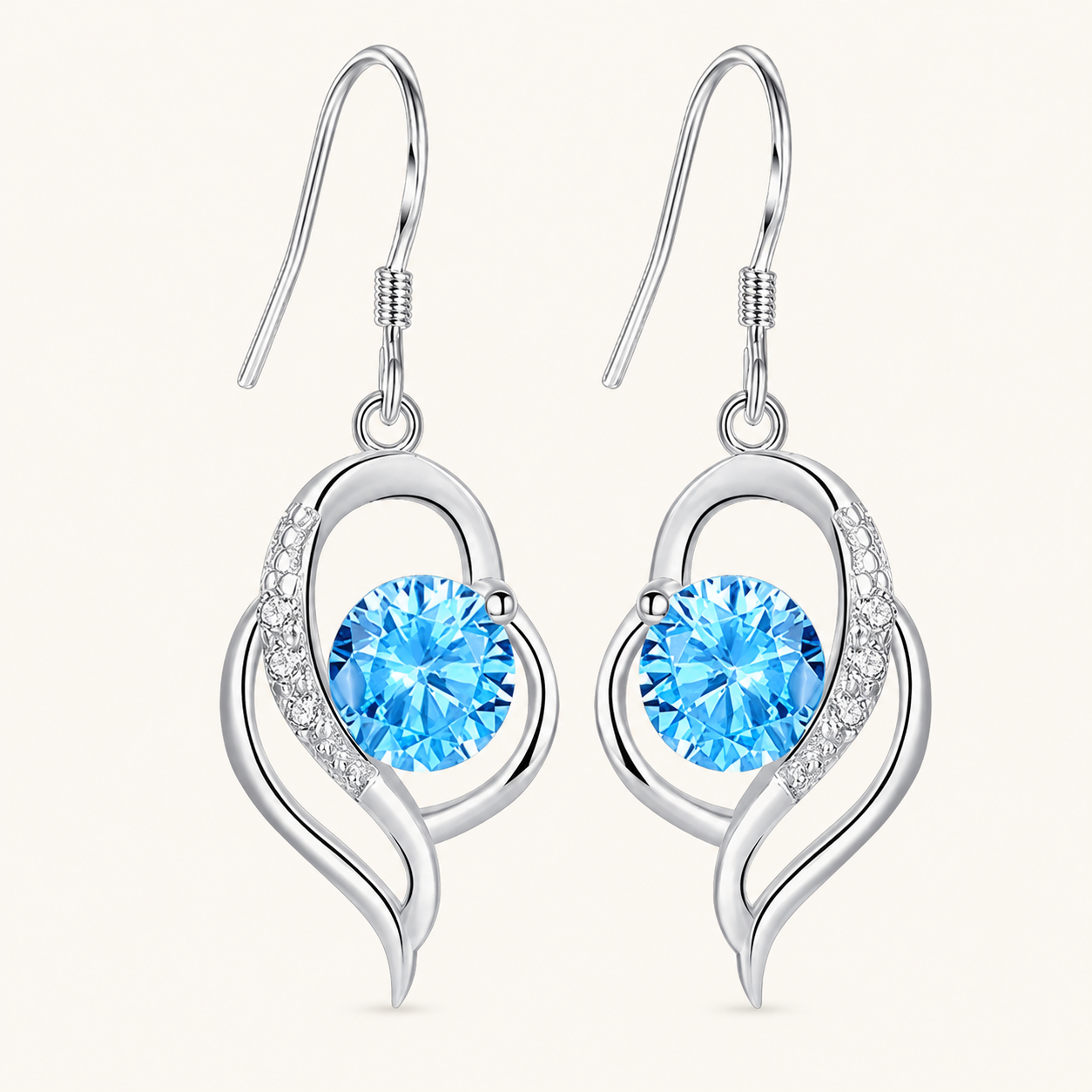 Loredana White Gold Sapphire Earrings