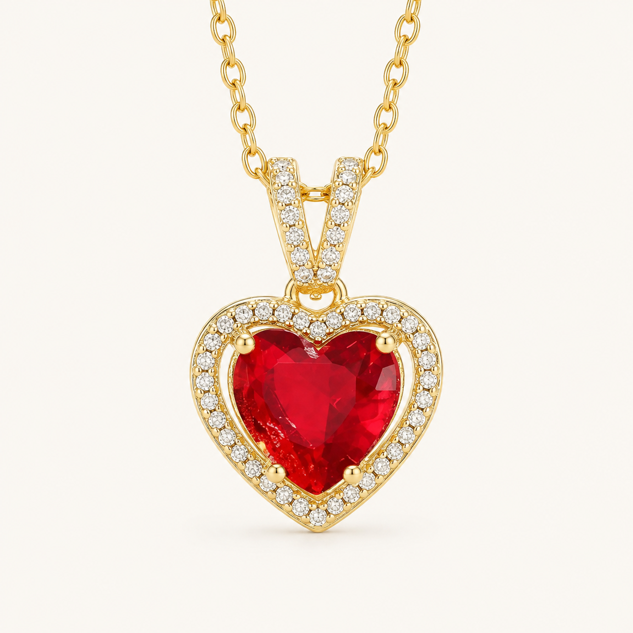 Carmessia Gold Ruby Necklace