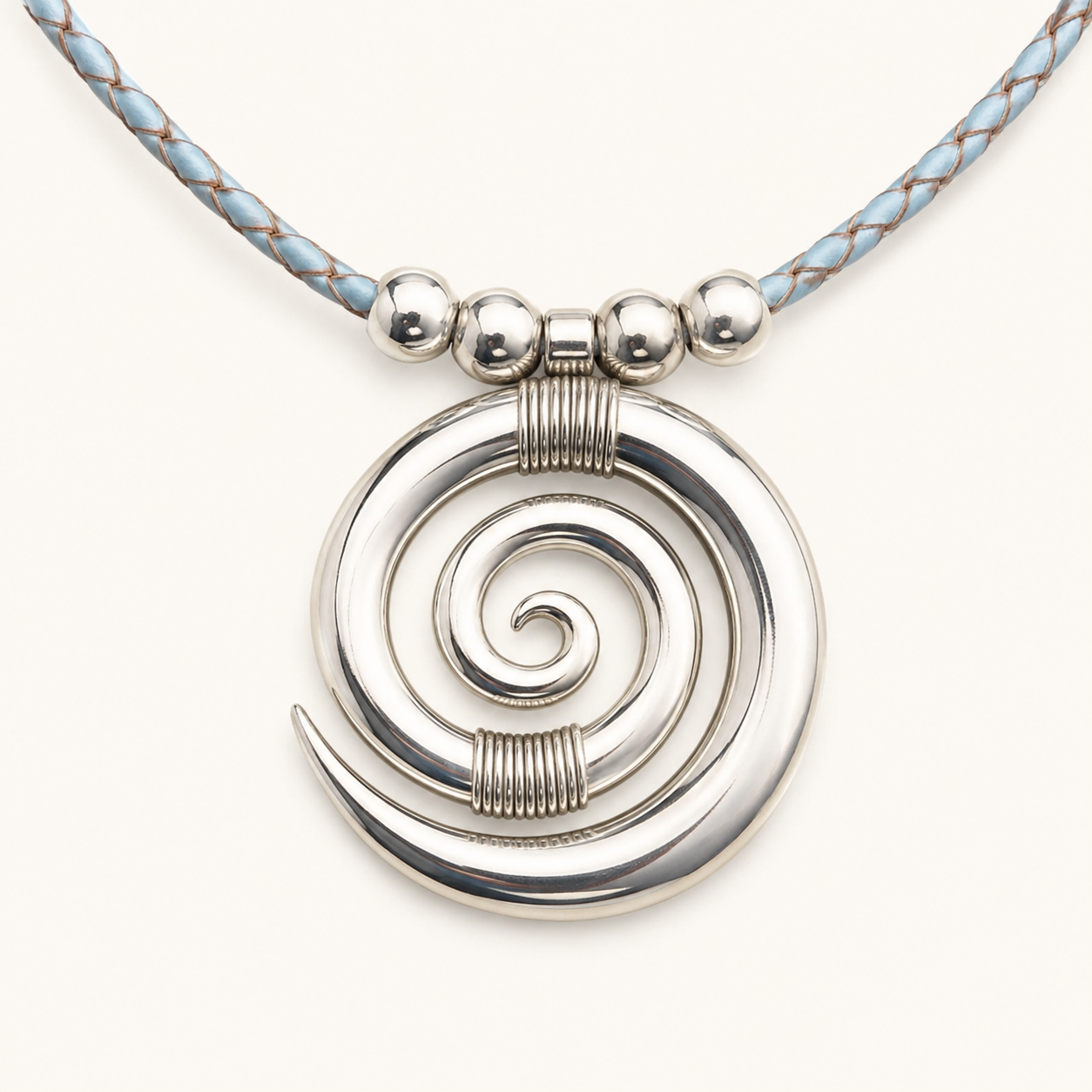 Aurore Silver Spiral Necklace
