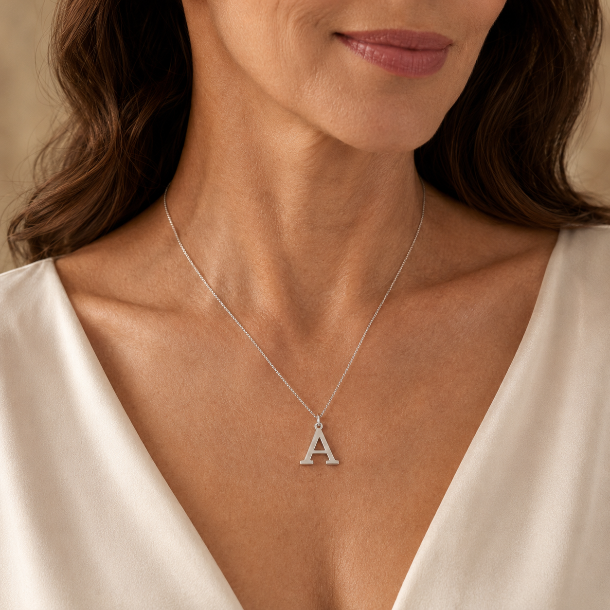 Love Letter White Gold Necklace