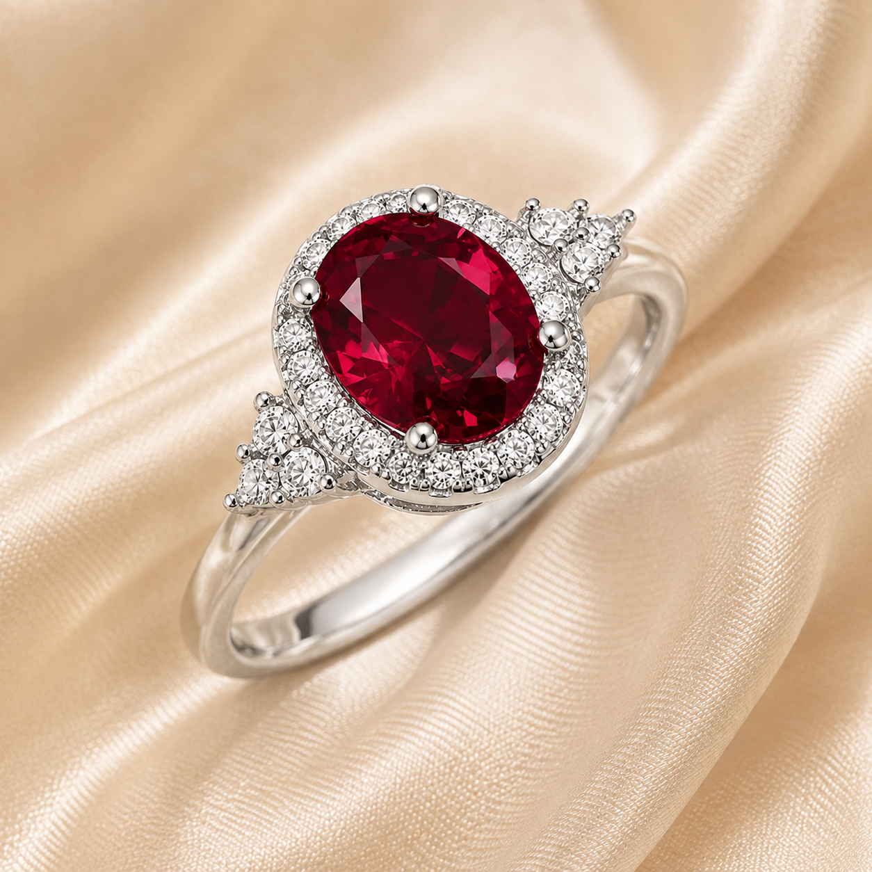 Kirelle White Gold Ruby Ring