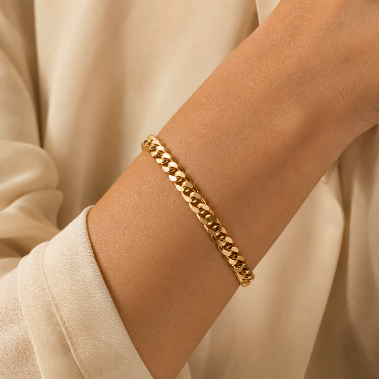 Margaux Gold Cuban Bracelet