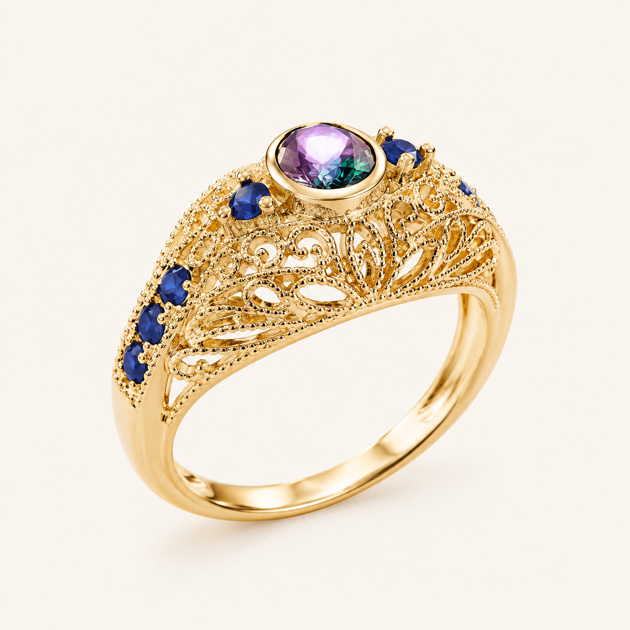 Odette Gold Sapphire Ring