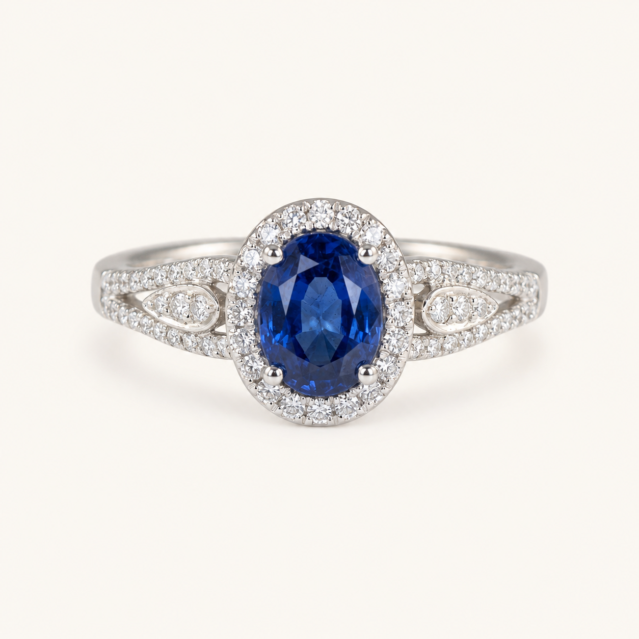Leonora White Gold Sapphire Ring