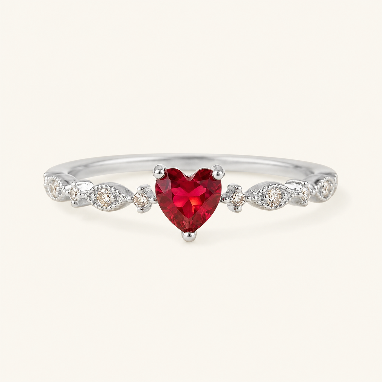 Rosalind White Gold Ruby Ring