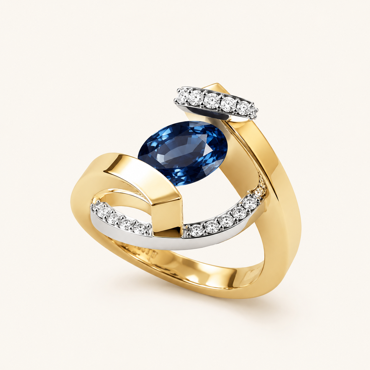Maddalena Gold Sapphire Ring
