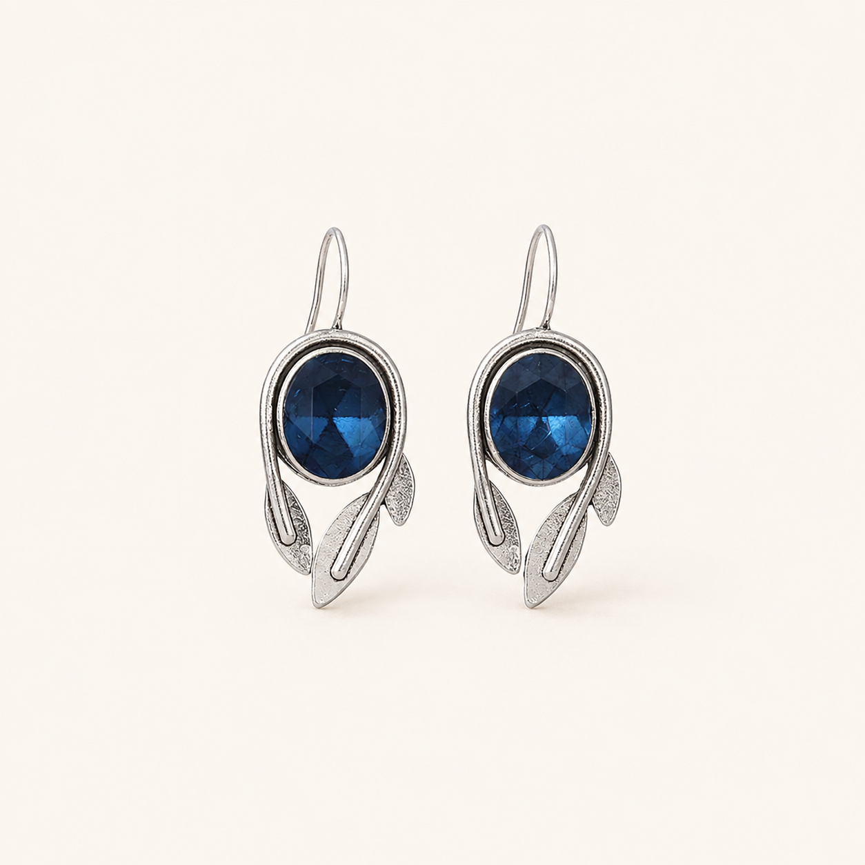 Corinna White Gold Sapphire Earrings