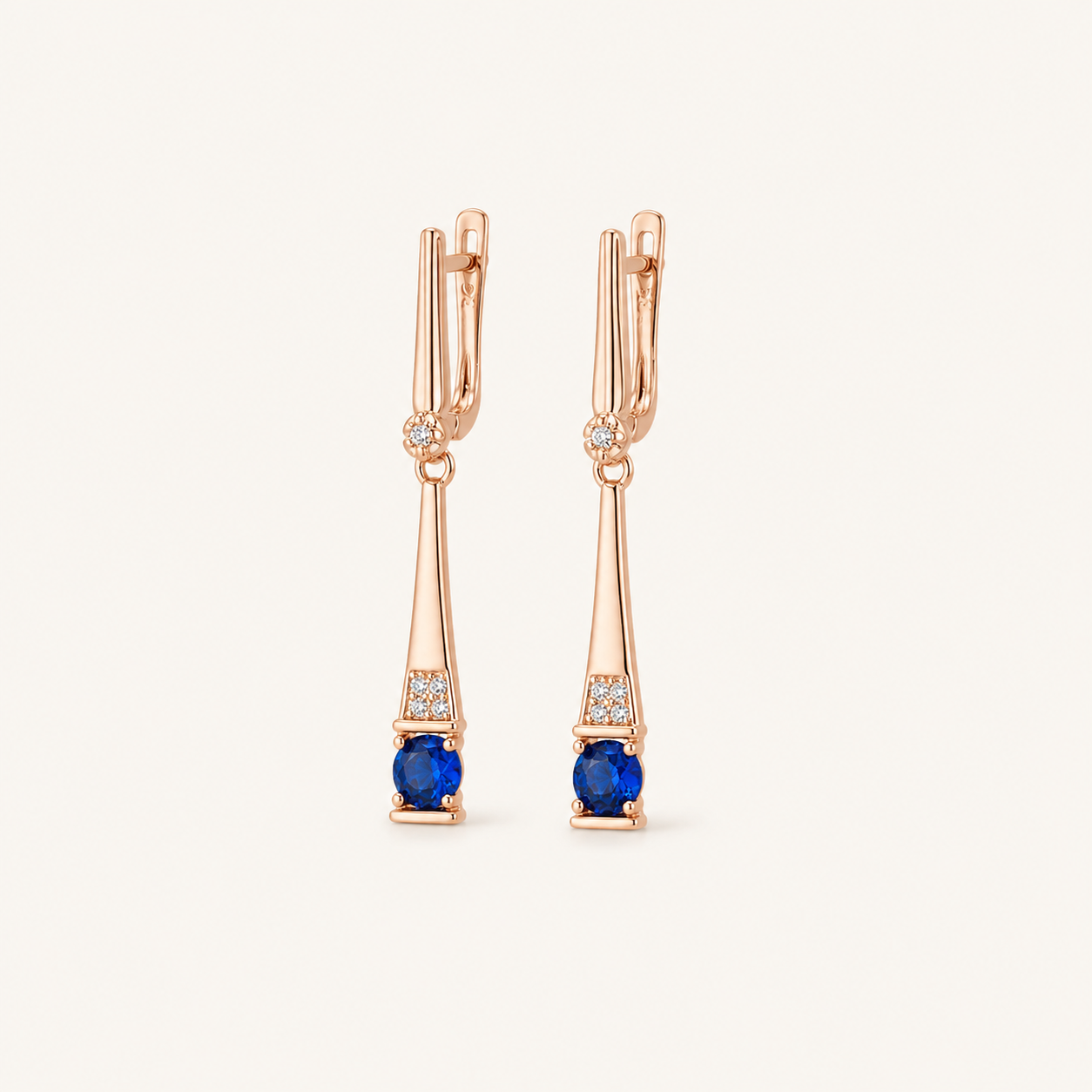 Teodora Gold Sapphire Earrings