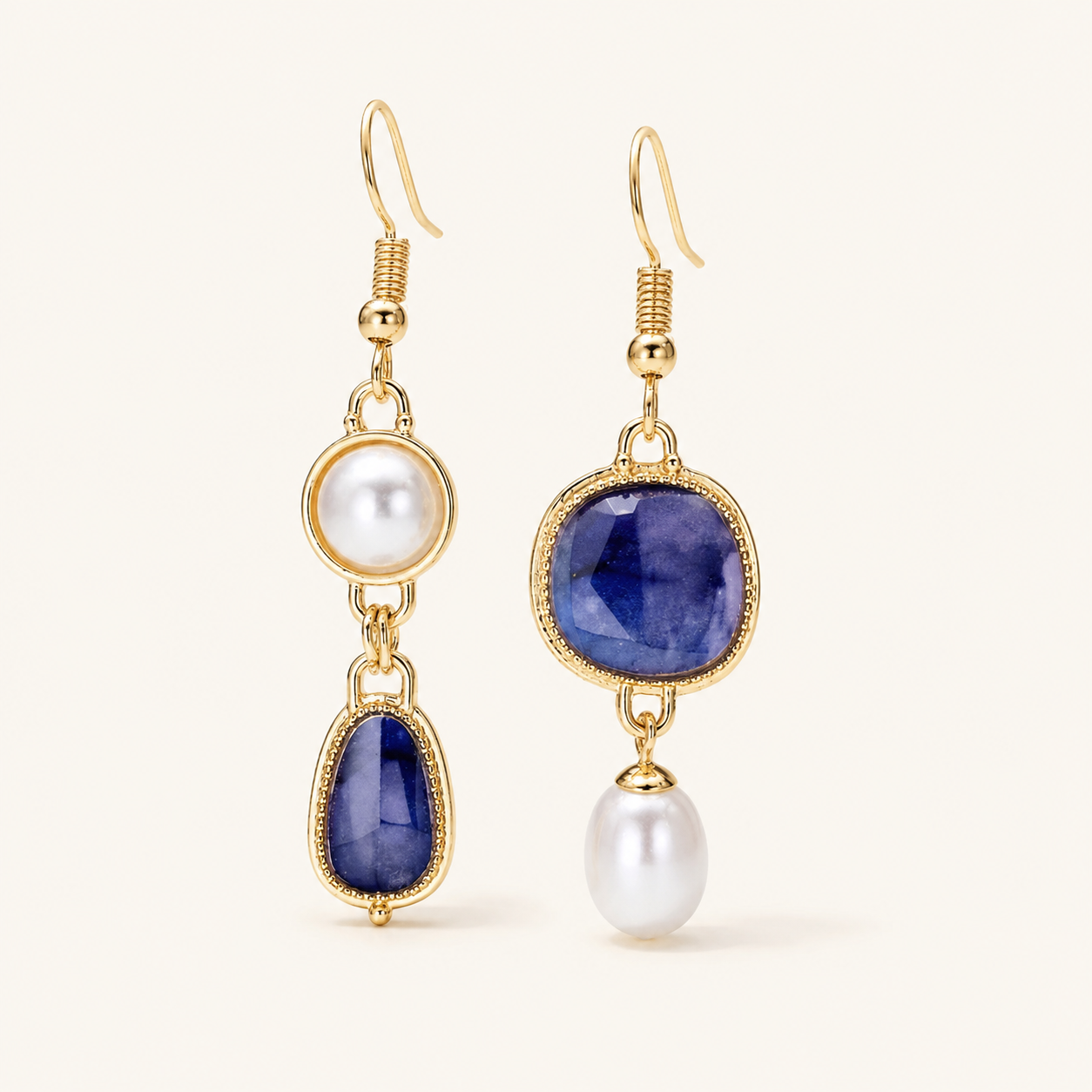 Cassandra Gold Pearl Earrings