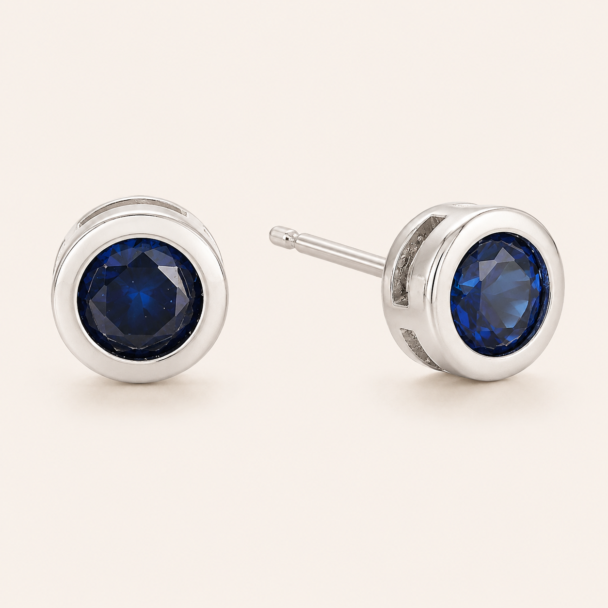 Raine White Gold Sapphire Earrings