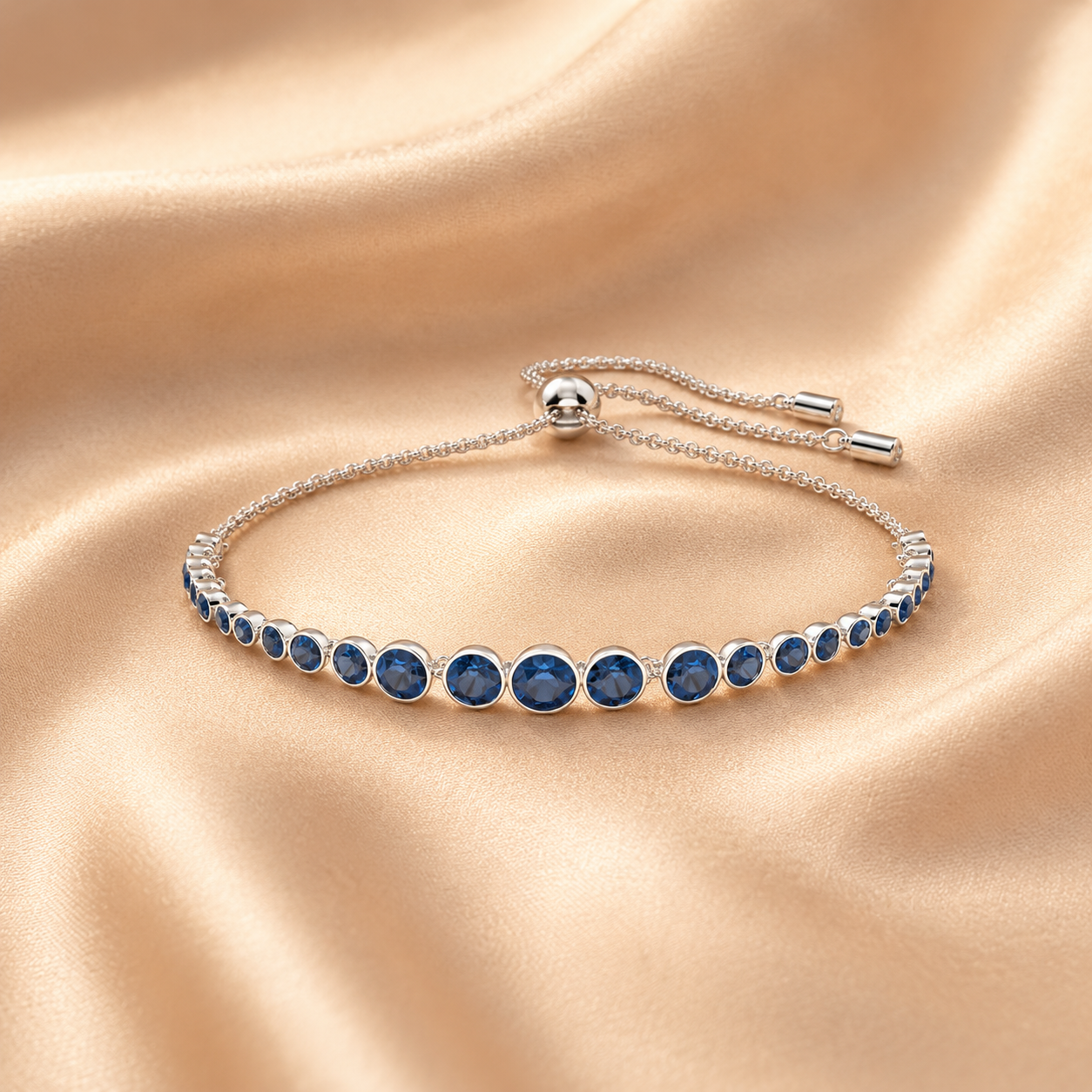 Ottilie White Gold Sapphire Bracelet