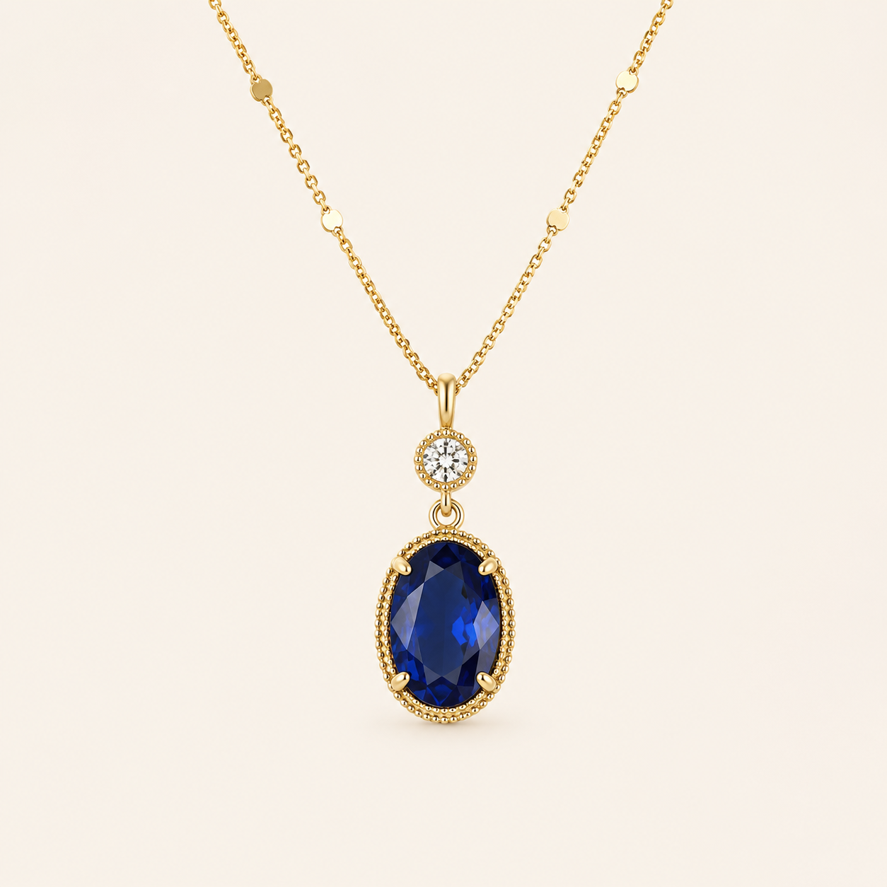 Kiera Gold Sapphire Necklace