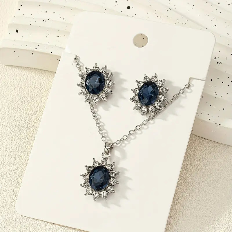 Anouk White Gold Sapphire Set