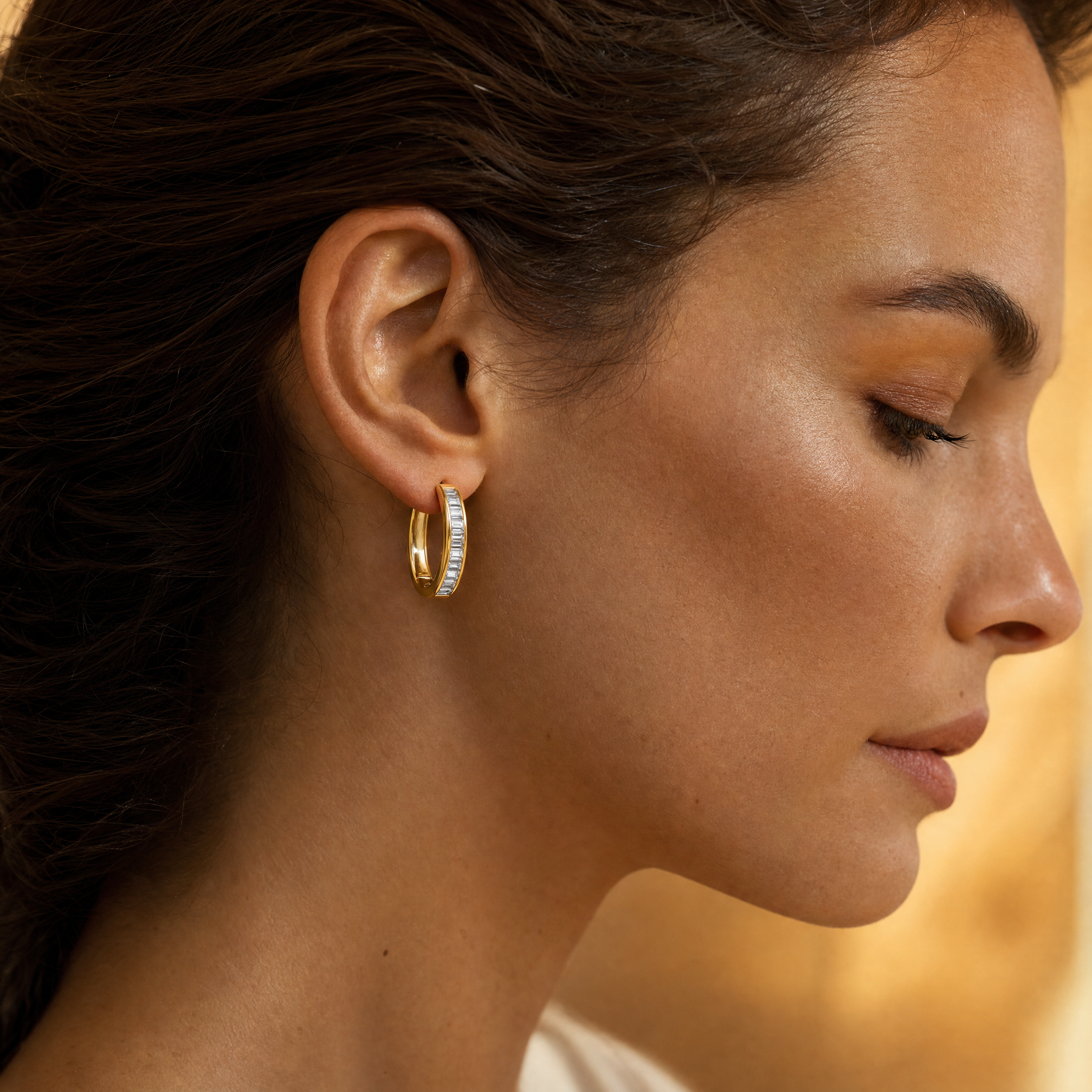 Alessia Gold Hoop Earrings