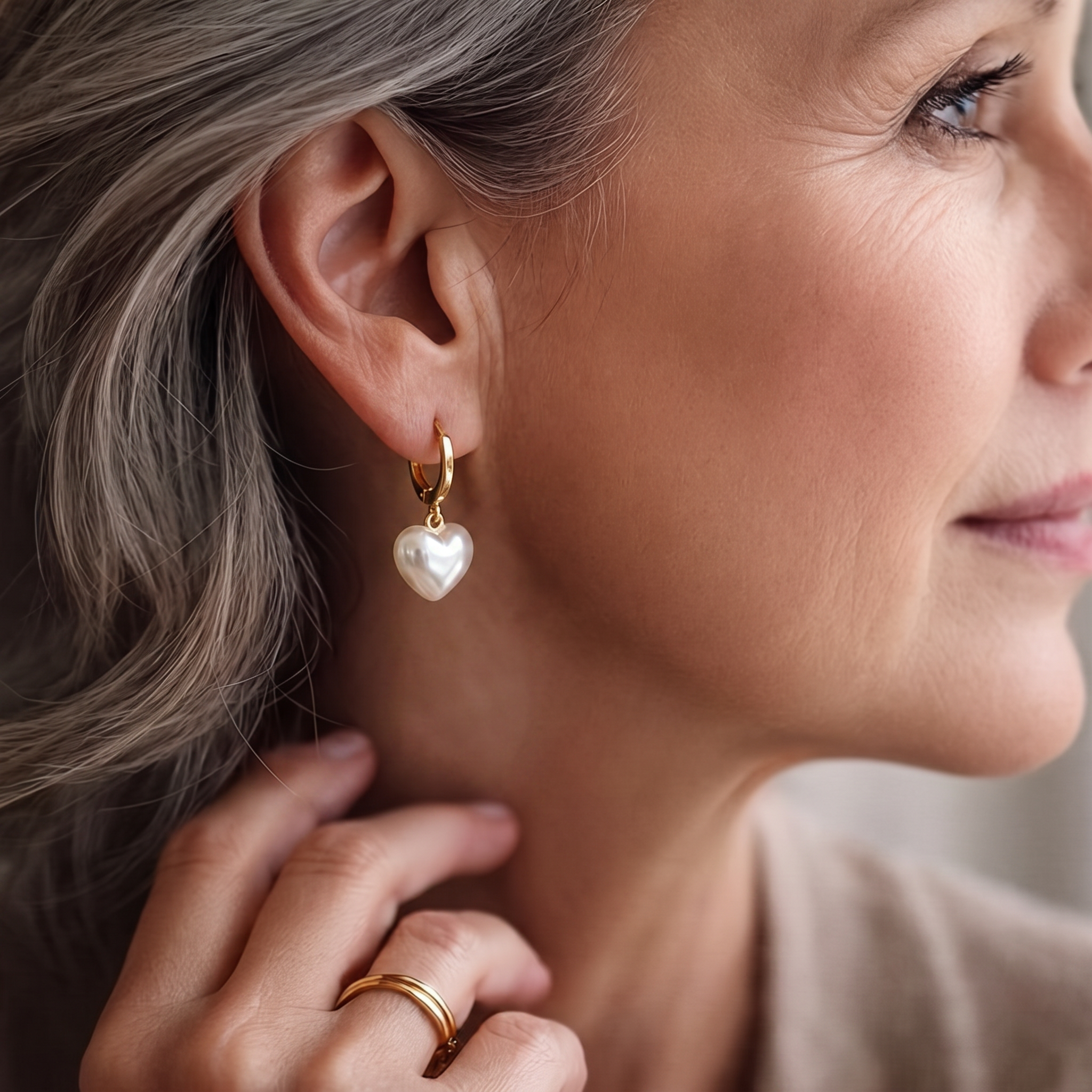 Anouk Gold Pearl Earrings