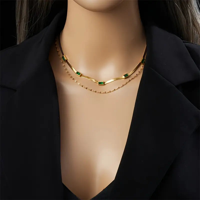 Lana Gold Emerald Necklace