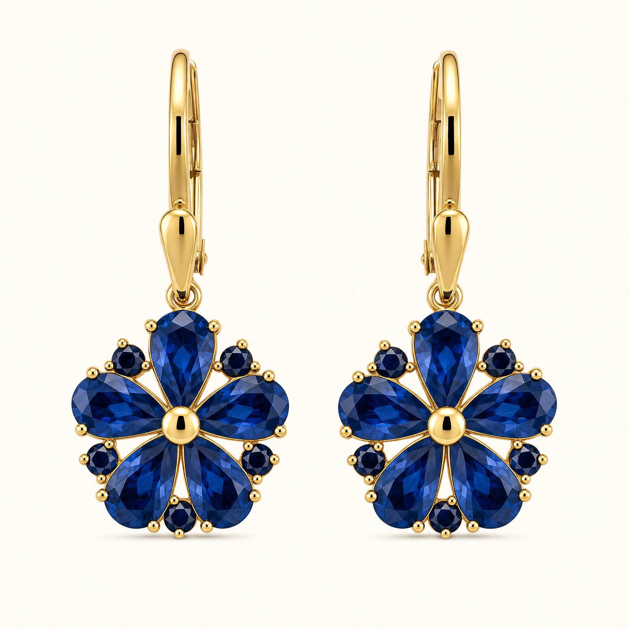 Calina Gold Flower Earrings