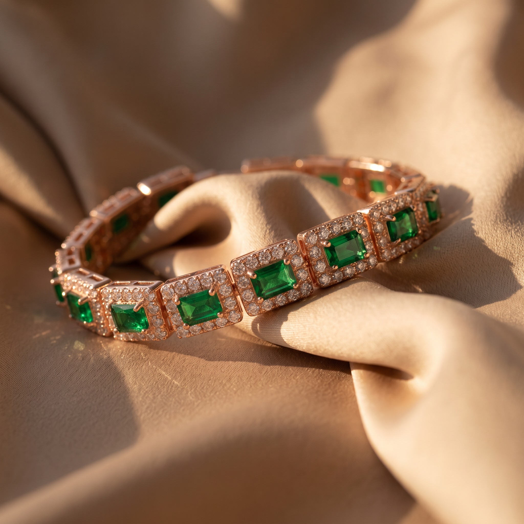 Bridget Gold Emerald Bracelet