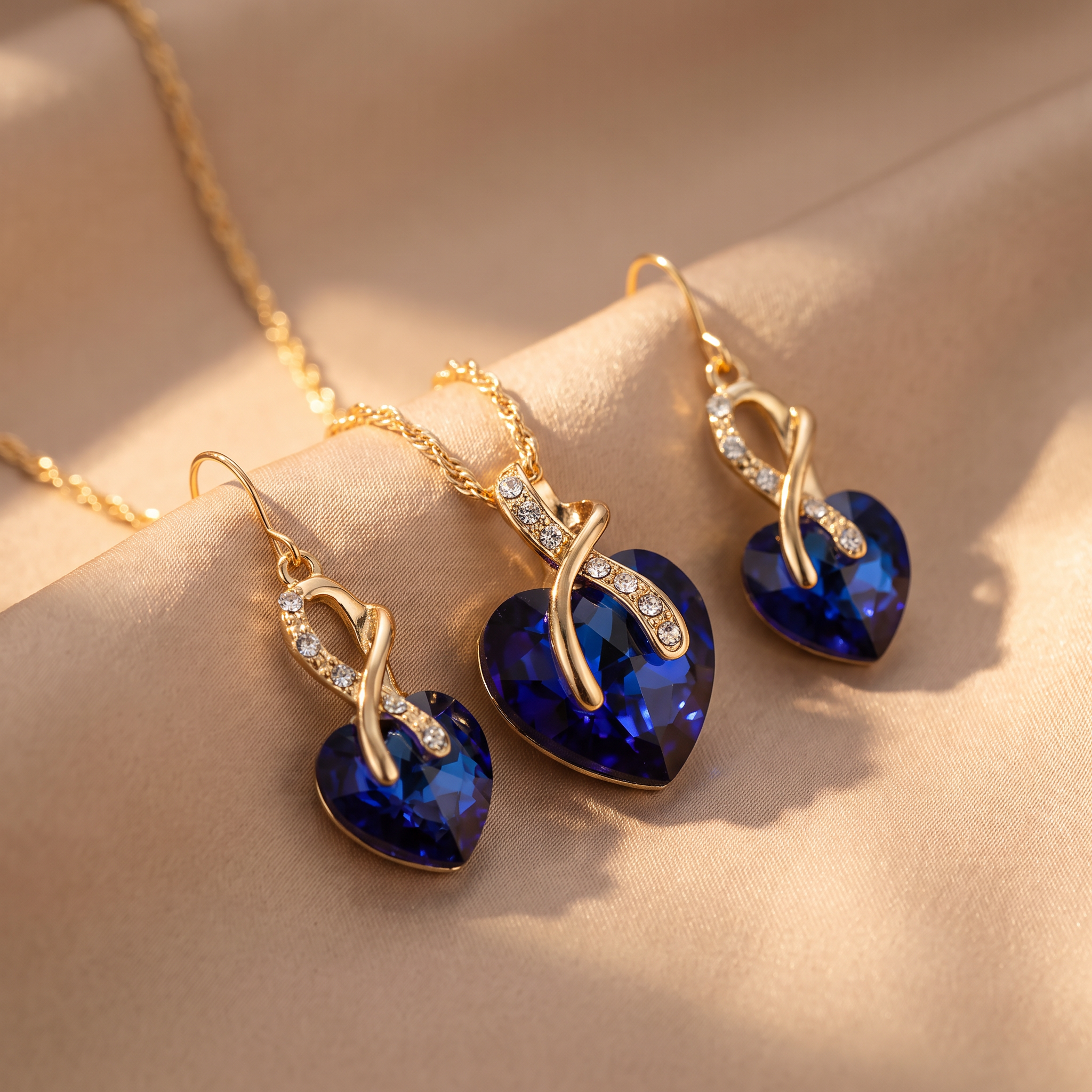 Cosima Gold Sapphire Set