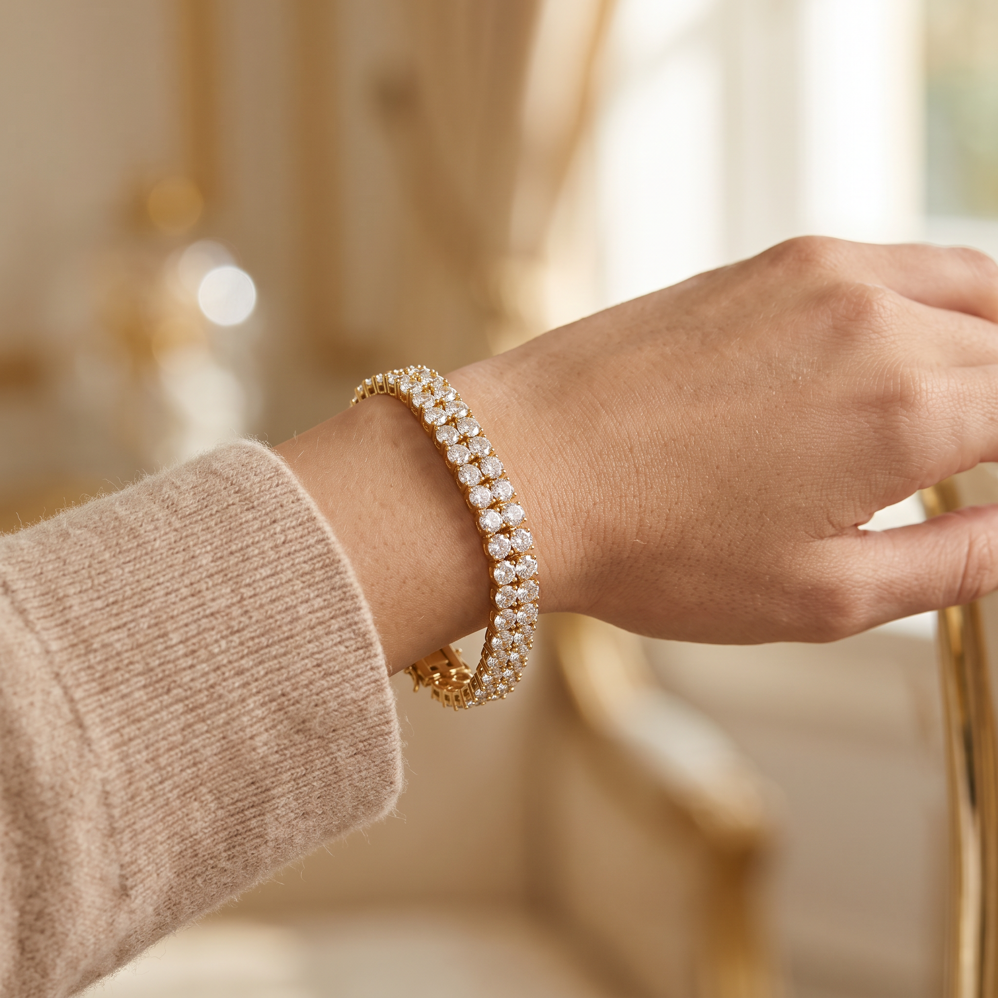 Davina Gold Tennis Bracelet