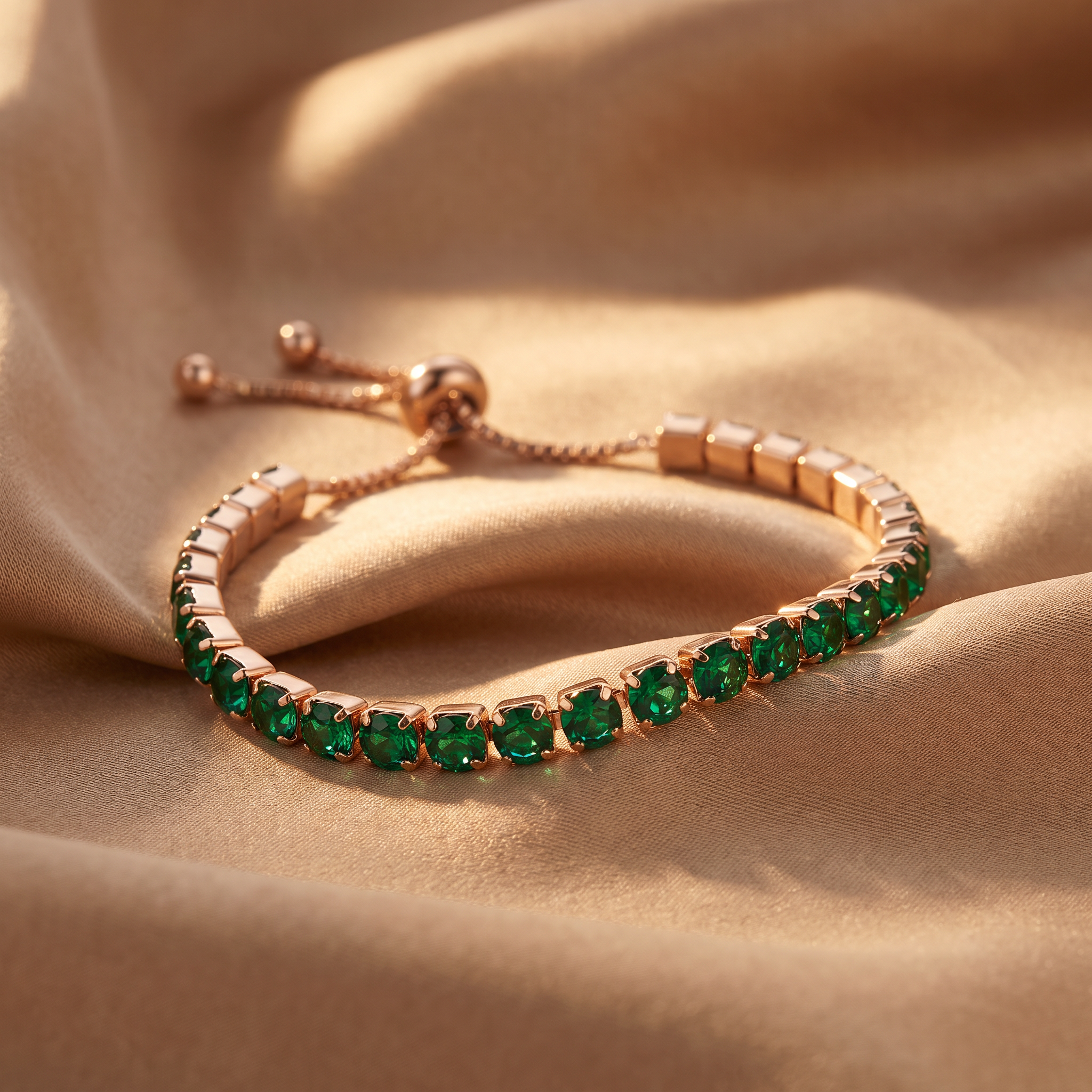 Hazel Gold Emerald Bracelet