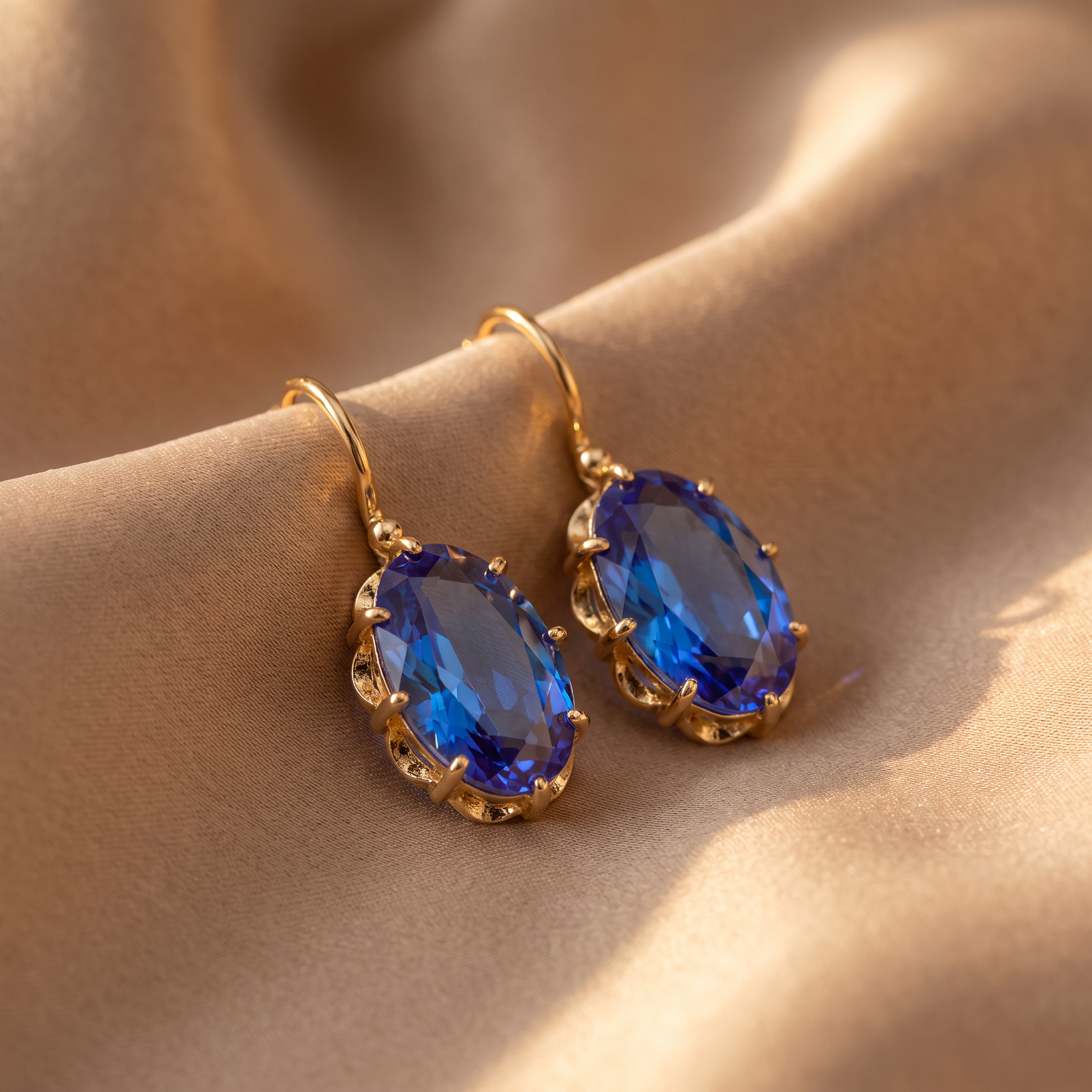 Josephine Gold Sapphire Earrings