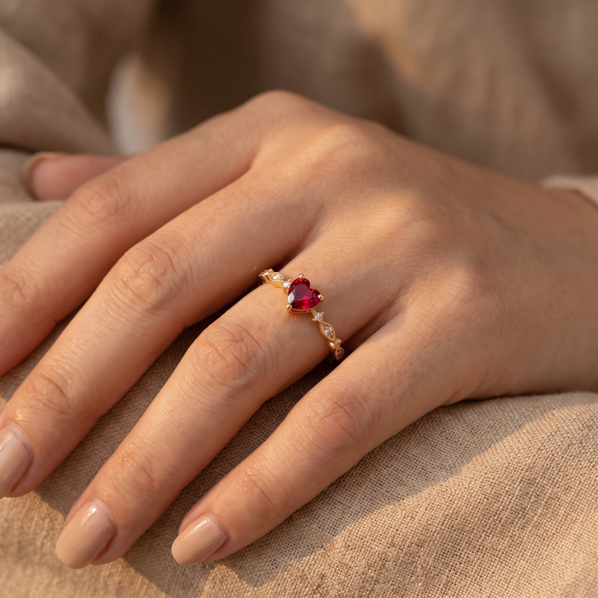 Rosalind Gold Ruby Ring