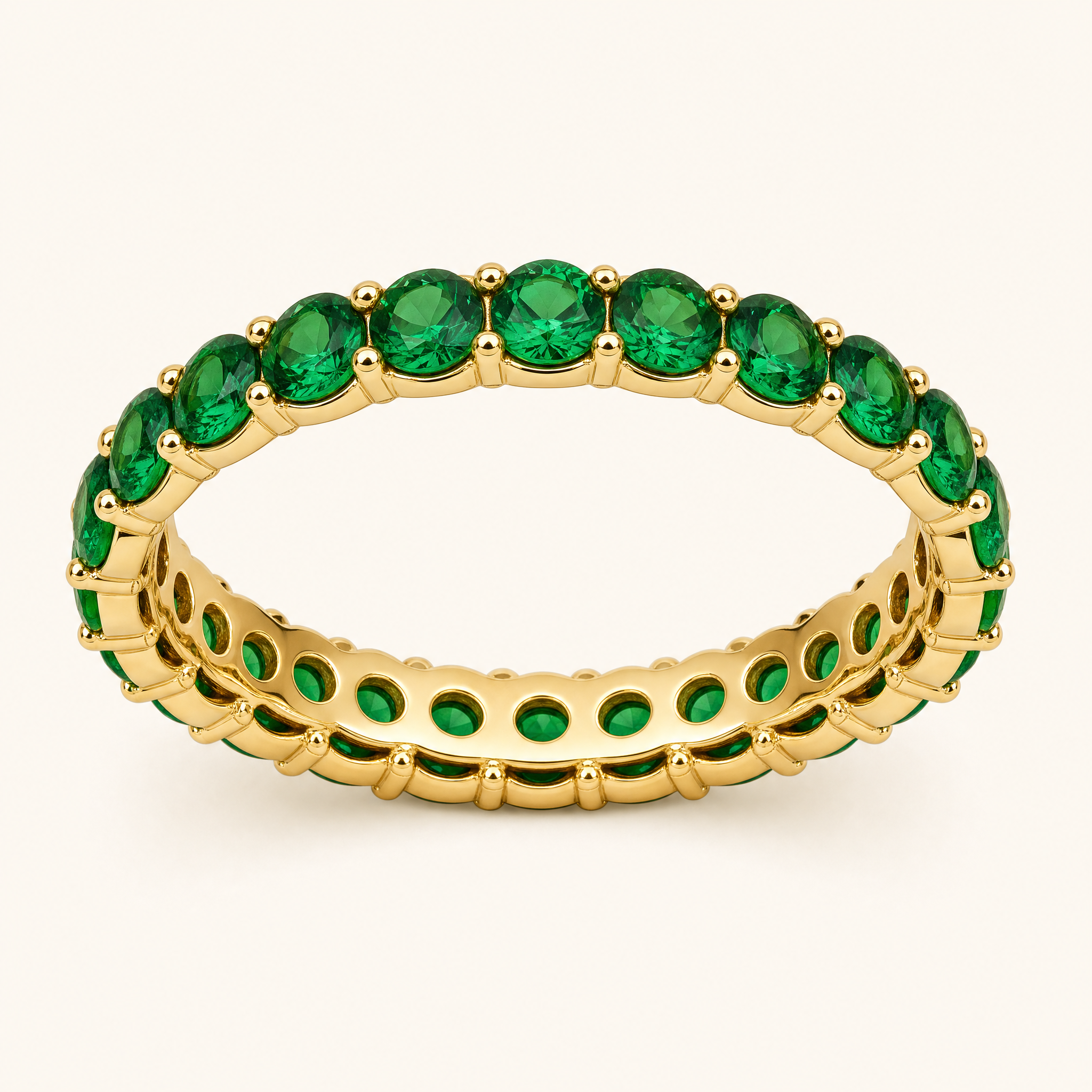 Xandra Gold Emerald Ring