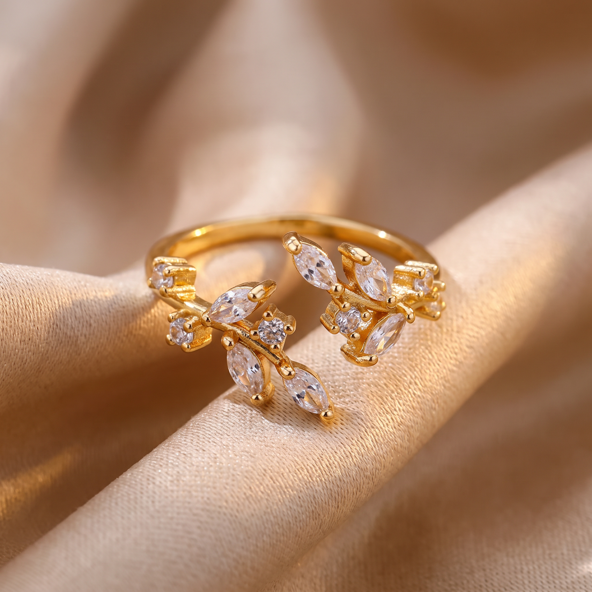 Ximena Gold Leaf Ring