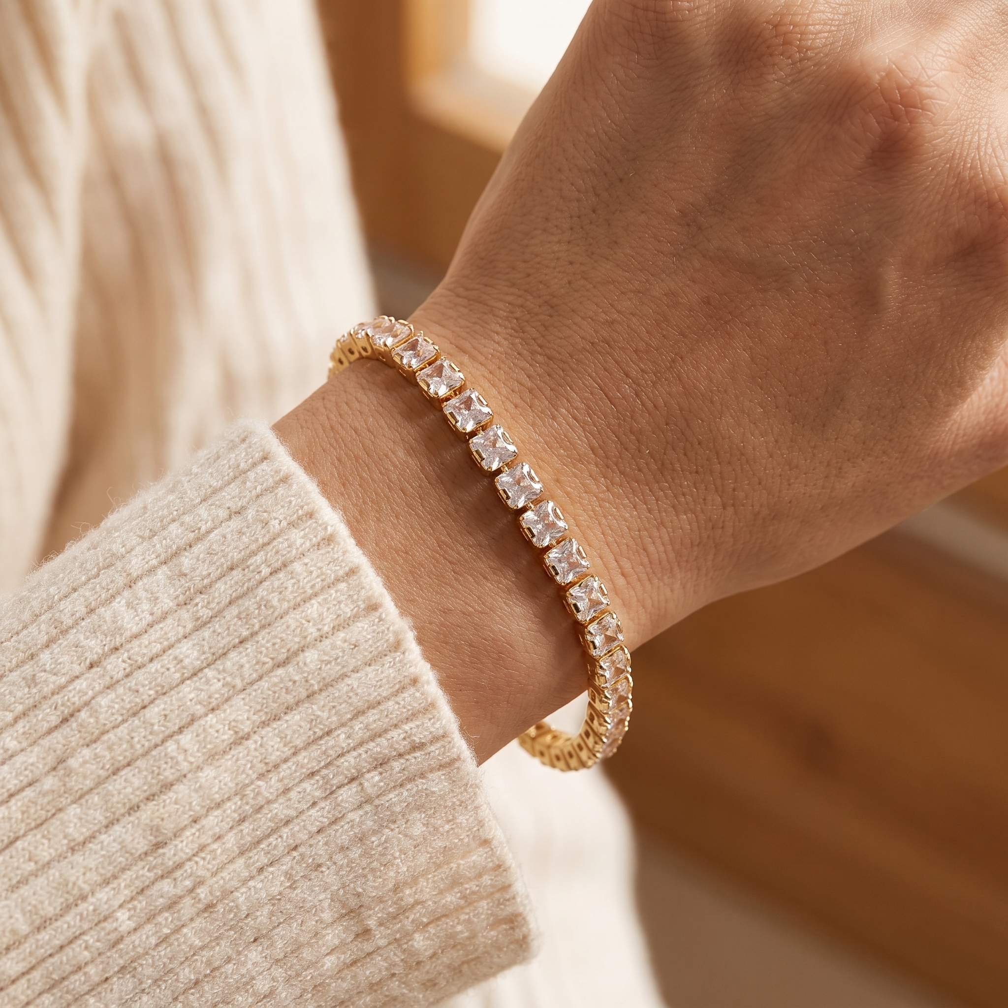 Xiomara Gold Tennis Bracelet