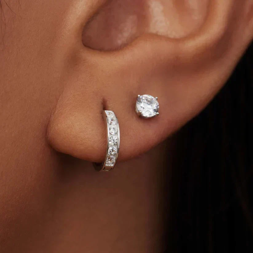 Dara White Gold Earrings Set