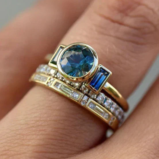 Ottavia Gold Sapphire Set