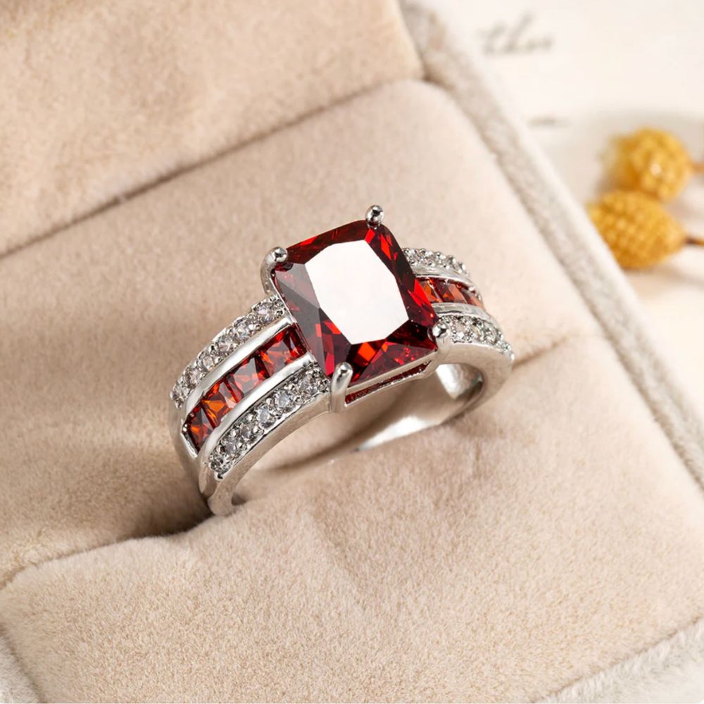 Kassira White Gold Ruby Ring