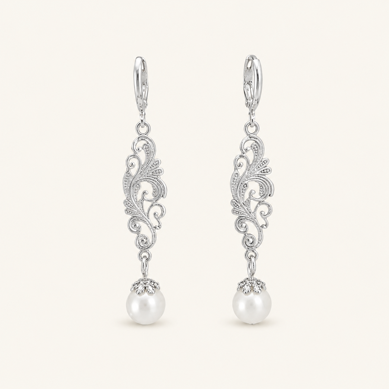 Honora White Gold Pearl Earrings