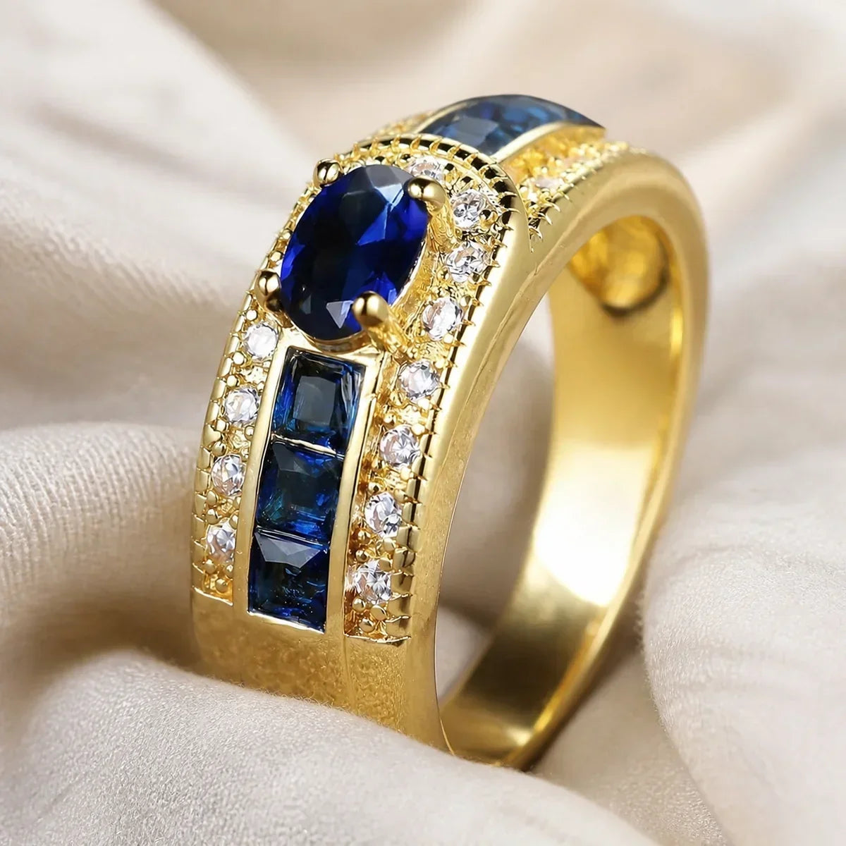 Olga Gold Sapphire Ring