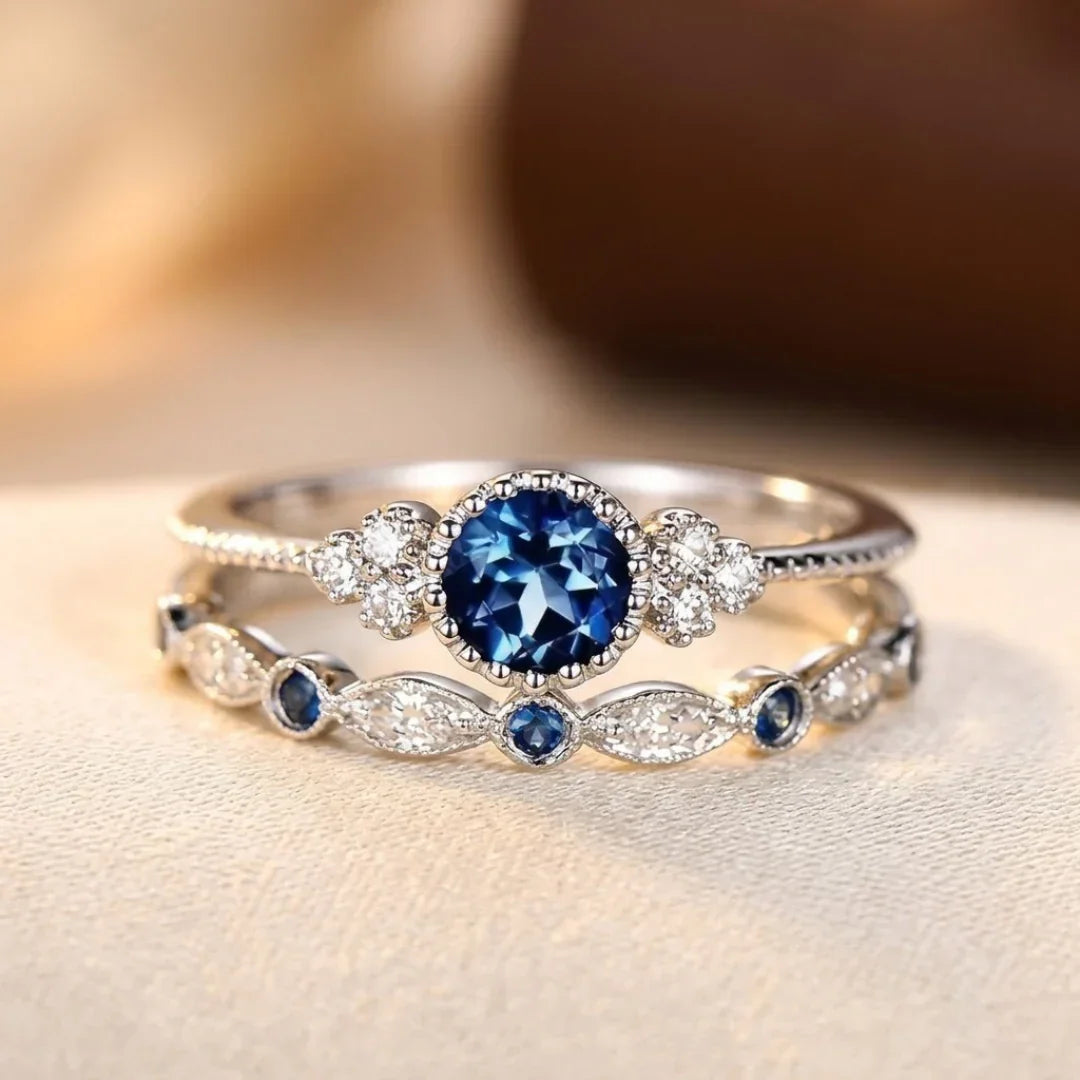 Aurelia White Gold Sapphire Ring